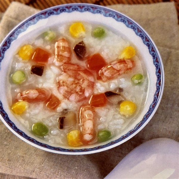 Wonderful Chinese Multi-Color Shrimp Congee