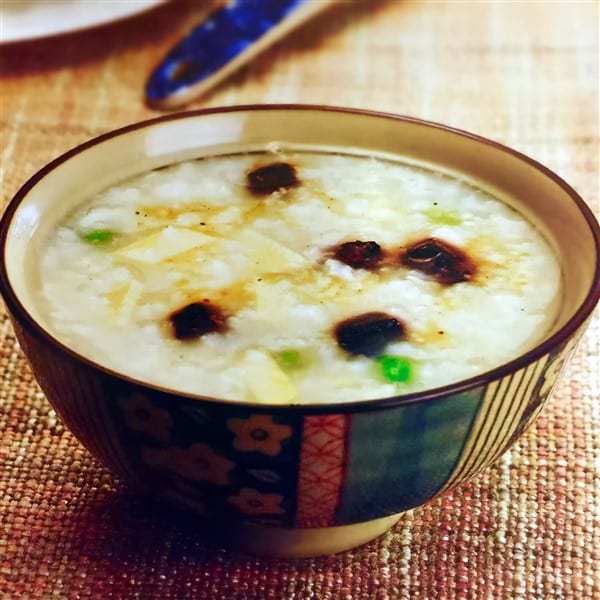 Delicious Chinese Char Siu Pork Congee At Breakfast