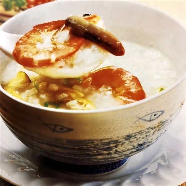 Delicious Chinese Mixed Seafood Congee