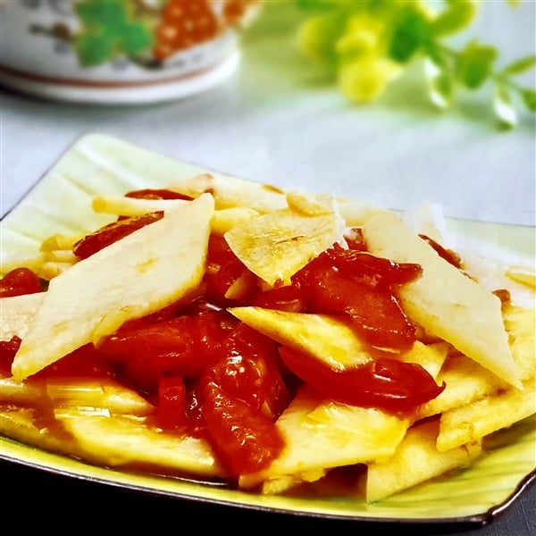 Chinese Stir-fried Chinese Yam With Tomatoes