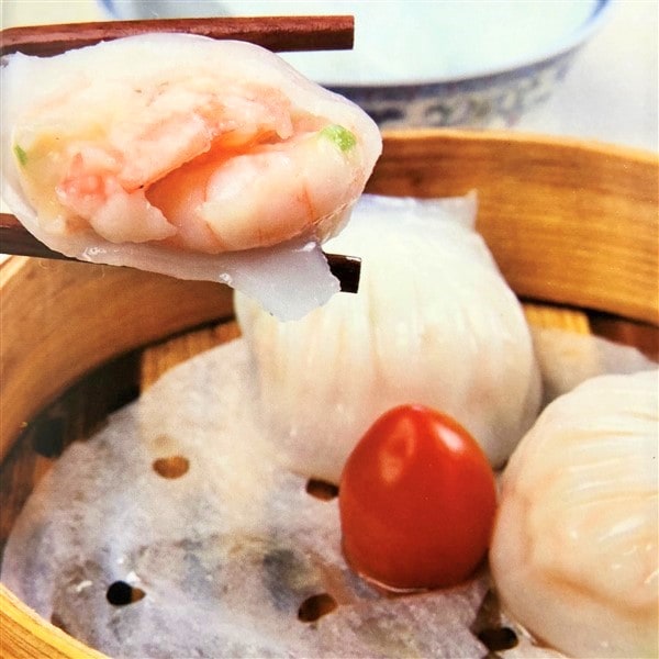 Classic Har Gow, or Crystal Shrimp Dumplings, at Cantonese Dim Sum House