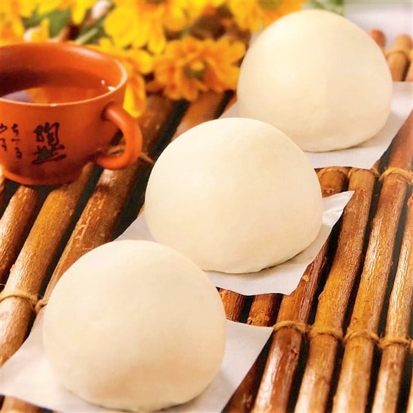 Chinese Lotus Seed Paste Buns At Dim Sum 