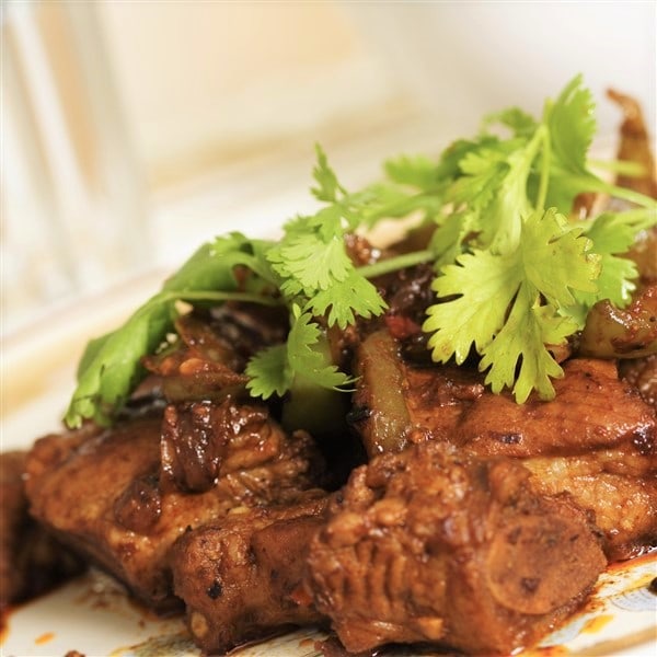Chinese Spare Ribs With Black Bean Sauce Served  With Chinese Dim Sum