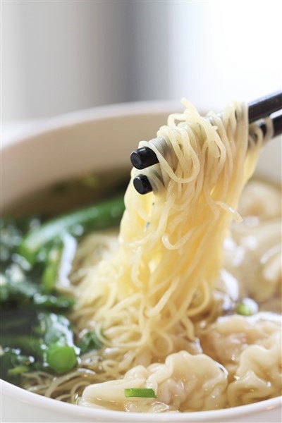 Shrimp Wonton Noodle Soup Served At Dim Sum 