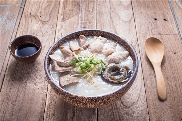 Hot Chinese Congee Cooling Down